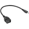 Cabletech Kabelis USB A lizdas - micro USB kištukas 15 cm OTG laidas