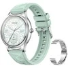Išmanusis laikrodis COLMI L28 Smart Watch (Sidabrinis-žalias + sidabrinis steel strap)