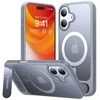 Dėklas Torras Pstand serija su iPhone 16 Plus (titano pilka)
