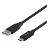 Mob. telefono kabelis DELTACO USB 2.0 "C-A", 1.0m, juodas / USBC-1004