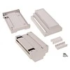 Plastikinė dėžutė Kradex Z104J ABS V0 šviesiai pilka montuojama ant DIN begelio 139x89x63mm