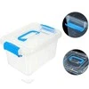 Oem Dėžutė su rankena 18.5x13x9.7 cm - permatoma - plastikinė - organizatorius