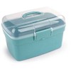 Oem Dėžutė su rankena 20x15x10.5cm - skaidri - plastikinė - organizatorius