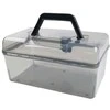 Oem Dėžutė su rankena 20x15x10.5cm - skaidri - plastikinė - organizatorius