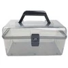 Oem Dėžutė su rankena 20x15x10.5cm - skaidri - plastikinė - organizatorius