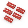 Oem DIP jungiklis 8 polių - raudonas - 5 vnt