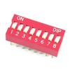 Oem DIP jungiklis 8 polių - raudonas - 5 vnt