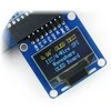 Dviejų spalvų grafinis OLED ekranas 0.96" (A) 128x64px SPI/I2C, kampinės jungtys, Waveshare 9085