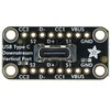 Adafruit USB-C plokštė su vertikalia jungtimi