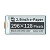 E-paper E-Ink, 2.9" 296x128px, SPI, juodas ir baltas, skirtas Raspberry Pi Pico, Waveshare 19408