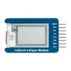 E-paper E-Ink, modulis su SPI ekranu, 128x80px 1.02", dviejų spalvų, Waveshare 17575