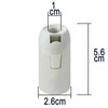 Oem E14 lizdas su lygia striuke - balta - Plastikinis lizdas
