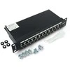 LANBERG PPF5-9012-B Lanberg Patch Panel 10, 12 port 1U, cat.5e, juodas