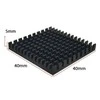 Oem Ekstruzinio aliuminio radiatorius - 40x40x5mm juodas - aušinimo radiatorius