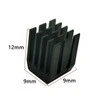 Oem Ekstruzinio aliuminio radiatorius - 9x9x12mm juodas - aušinimo radiatorius