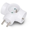 Elektros lizdo šakotuvas - DPM P901W 3 lizdų su įžeminimu, 250 V, 16 A, 3 500 W, Baltas