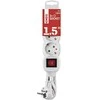 Emos Ilgiklis 3 lizdų 1.5m su įžeminimu, su jungikliu (baltas) 1.5mm²