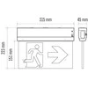Evakuacinis avarinis šviestuvas EXIT, LED 230V AC 3W 30lm 3val., su baterija, EMOS
