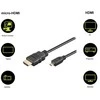 Goobay HDMI kabelis - microHDMI - didelės spartos HDMI su Ethernet palaikymu - 5m