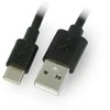 Goobay USB A 2.0 - USB C laidas juodas - 0.5m