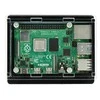 Gravlaser Dėklas Raspberry Pi 4B dėžei V2, skirtas DIN bėgiui - juodas-skaidrus