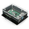Gravlaser Dėklas Raspberry Pi 4B dėžei V2, skirtas DIN bėgiui - juodas-skaidrus
