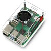 Gravlaser Dėklas Raspberry Pi 5 - atidaromas su ventiliatoriumi - skaidrus