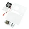 Gravlaser Raspberry Pi 4B/3B+/3B/2B dėklas, atidaromas, su ventiliatoriumi - skaidrus