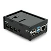Gravlaser Raspberry Pi 4B dėklas su kameros laikikliu - juodas