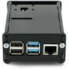 Gravlaser Raspberry Pi 4B dėklas su kameros laikikliu - juodas