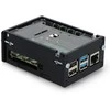 Gravlaser Raspberry Pi 4B korpusas su reguliuojamu kameros laikikliu - juodas