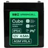 Green Cell Žalias Cell Greencell AGM VRLA 12 V 4.5 Ah nereikalaujanti priežiūros baterija kasos aparatams, žaislams, fotoaparatams (90 x 70 x 106 mm)