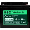 Green Cell Žalias Cell Greencell AGM VRLA 12 V 50 Ah nereikalaujantis priežiūros akumuliatorius UPS, svarstyklėms, kemperiams (197 x 166 x 170 mm)