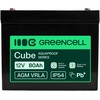 Green Cell Žalias Cell Greencell AGM VRLA 12 V 80 Ah nereikalaujantis priežiūros akumuliatorius UPS, svarstyklėms, kemperiams (260 x 168 x 216 mm)
