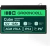 Green Cell Žalias Cell Greencell AGM VRLA 12V 12Ah nereikalaujanti priežiūros baterija kasos aparatams, žaislams, fotoaparatams (152x99x100mm)