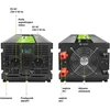 Green Cell Greencell PowerInverter LCD 48 V 5000 W / 10000 W automobilio keitiklis su ekranu – gryna sinusoidė – LIZDAS