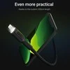 Žalias Cell Cable Žalias Cell Ray USB-A - Lightning Baltas LED 200cm su Apple 2.4A greito įkrovimo palaikymu
