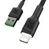 Žalias Cell Cable Žalias Cell Ray USB-A - Lightning Baltas LED 200cm su Apple 2.4A greito įkrovimo palaikymu