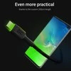 Green Cell Žalias Cell Cable Žalias Cell Ray USB-A - USB-C Žalias LED 200cm su Ultra Charge QC3.0 greito įkrovimo palaikymu