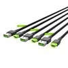 Green Cell Žalias Cell Žalias Cell USB-C kabelių komplektas 3x QC 3.0 1.20 m