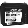 Green Cell Žalias Cell Žalias Cell CUBE AGM IP54 12V 75Ah VRLA Baterija Gel gilaus ciklo maitinimo kėdutė fotovoltinė laisvalaikio baterija kemperis
