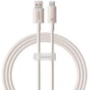 Greito įkrovimo kabelis Baseus USB į USB-C Habitat Series 1m 100W (rožinis)