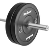 Olimpiniai gumuoti svarmenys BUMPER rinkinys 2x15kg, skylės skersmuo 51 mm, REBEL ACTIVE