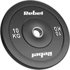 Olimpiniai gumuoti svarmenys BUMPER rinkinys 2x10kg, skylės skersmuo 51 mm, REBEL ACTIVE