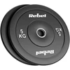 Olimpiniai gumuoti svarmenys BUMPER rinkinys 2x5kg, skylės skersmuo 51 mm, REBEL ACTIVE