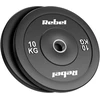 Olimpiniai gumuoti svarmenys BUMPER rinkinys 2x10kg, skylės skersmuo 51 mm, REBEL ACTIVE