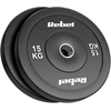 Olimpiniai gumuoti svarmenys BUMPER rinkinys 2x15kg, skylės skersmuo 51 mm, REBEL ACTIVE