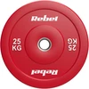 >>>Olimpinis gumuotas BUMPER svorio diskas, BEAST serijos, 25 kg, skylės skersmuo 51 mm, REBEL ACTIVE