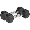 Hantle Guma dengti ketaus hanteliai HEX 2x2,5kg REBEL ACTIVE