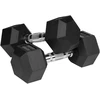 Hantle Guma dengti ketaus hanteliai HEX 2x7,5kg REBEL ACTIVE